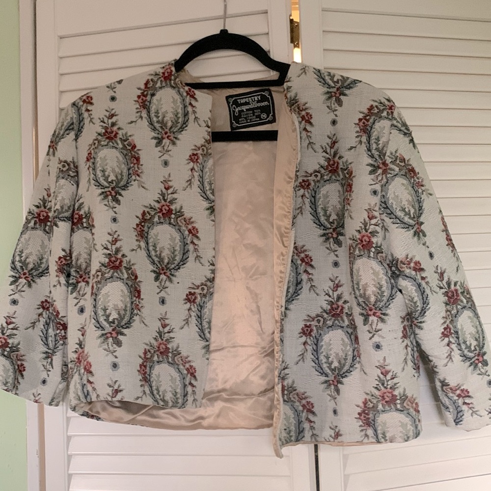 Jacquard Cropped Blazer